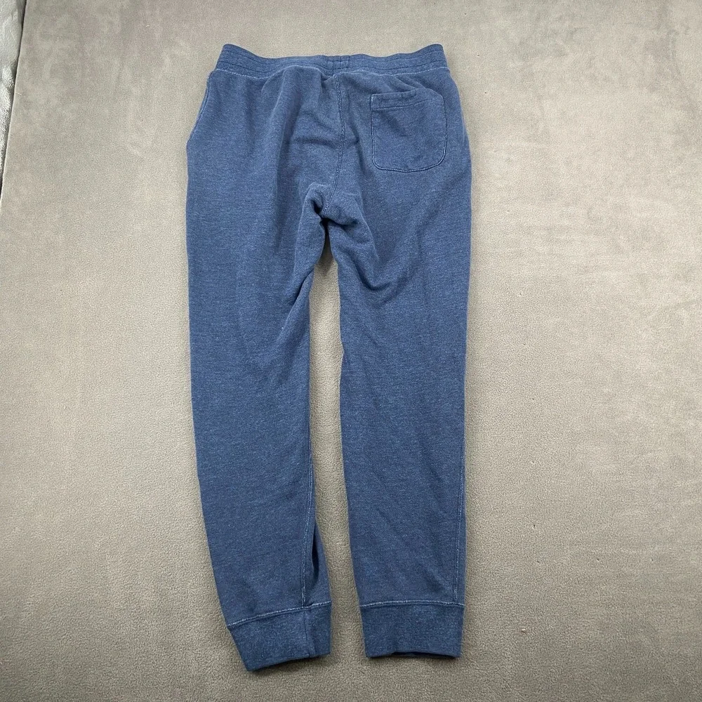 Uniqlo Sweatpants Men Large Heathered Blue French Terry Lined Tapered Leg Cotton